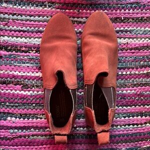 Toms Brown Ankle Booties with Elastic Panels